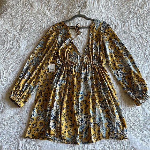 NWT - Free People - Soli Mini Dress - Golden Hour Combo - Picture 15 of 16